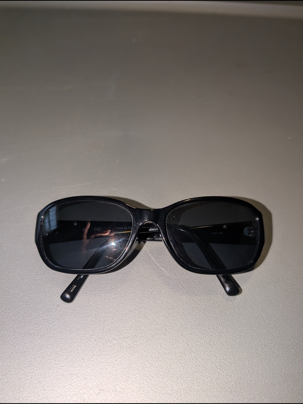 Guess Y2K Triangle Logo Black Women's Rectangular Oversized Sunglasses